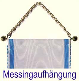 Fahnenband Messingaufhaengung