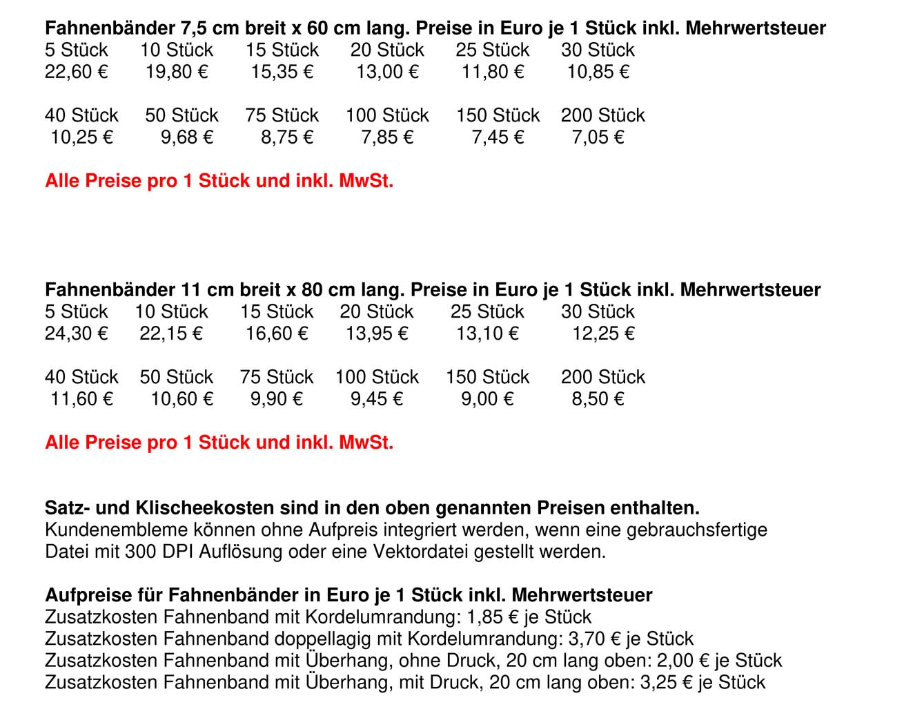 Preisliste Fahnenbnder 1