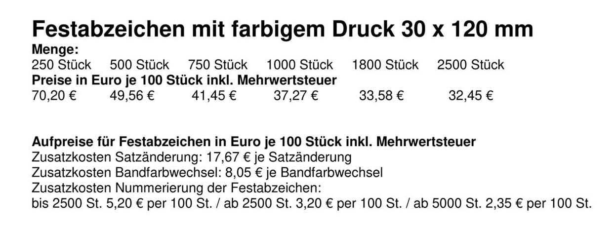 Preisliste Bandabzeichen 2