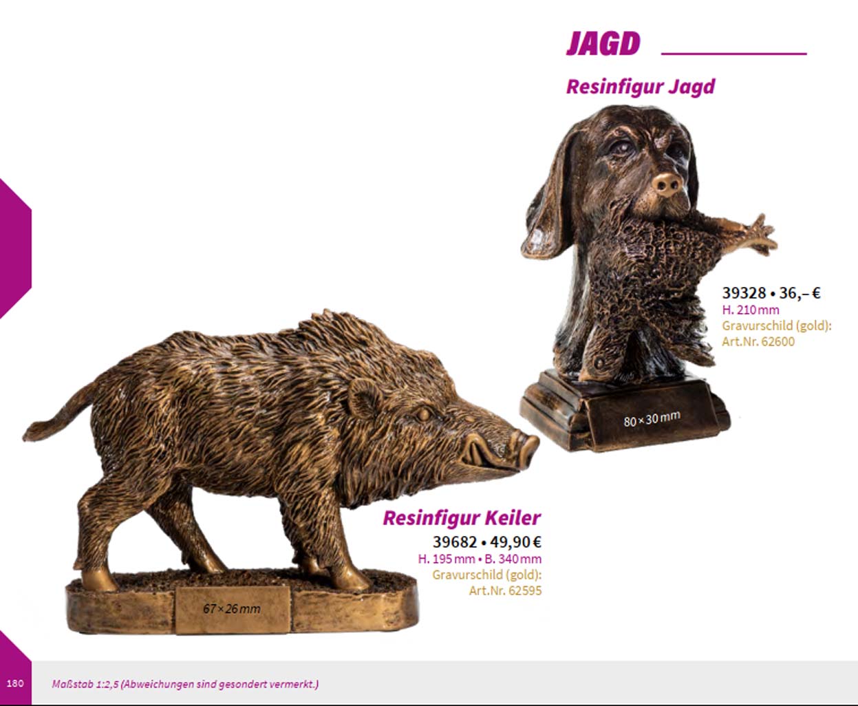 Jagdfiguren, Resinfiguren Jagd