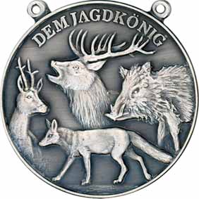 Jagdmedaille altsilber