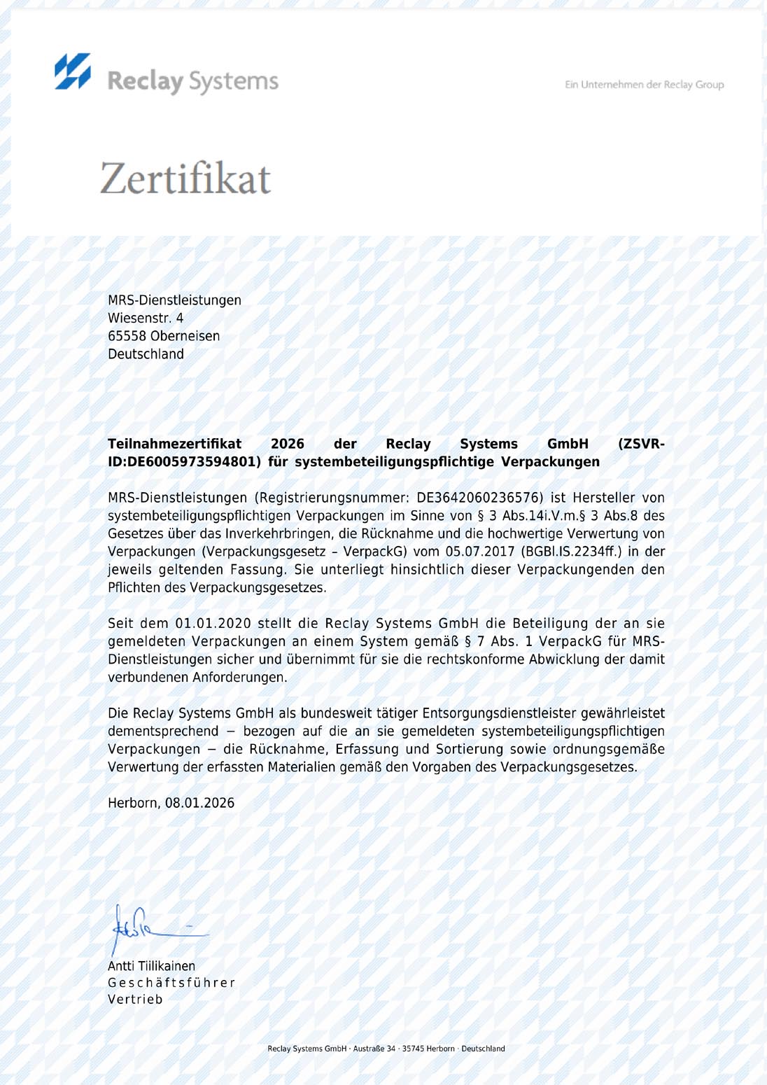 Teilnahmezertifikat 2026