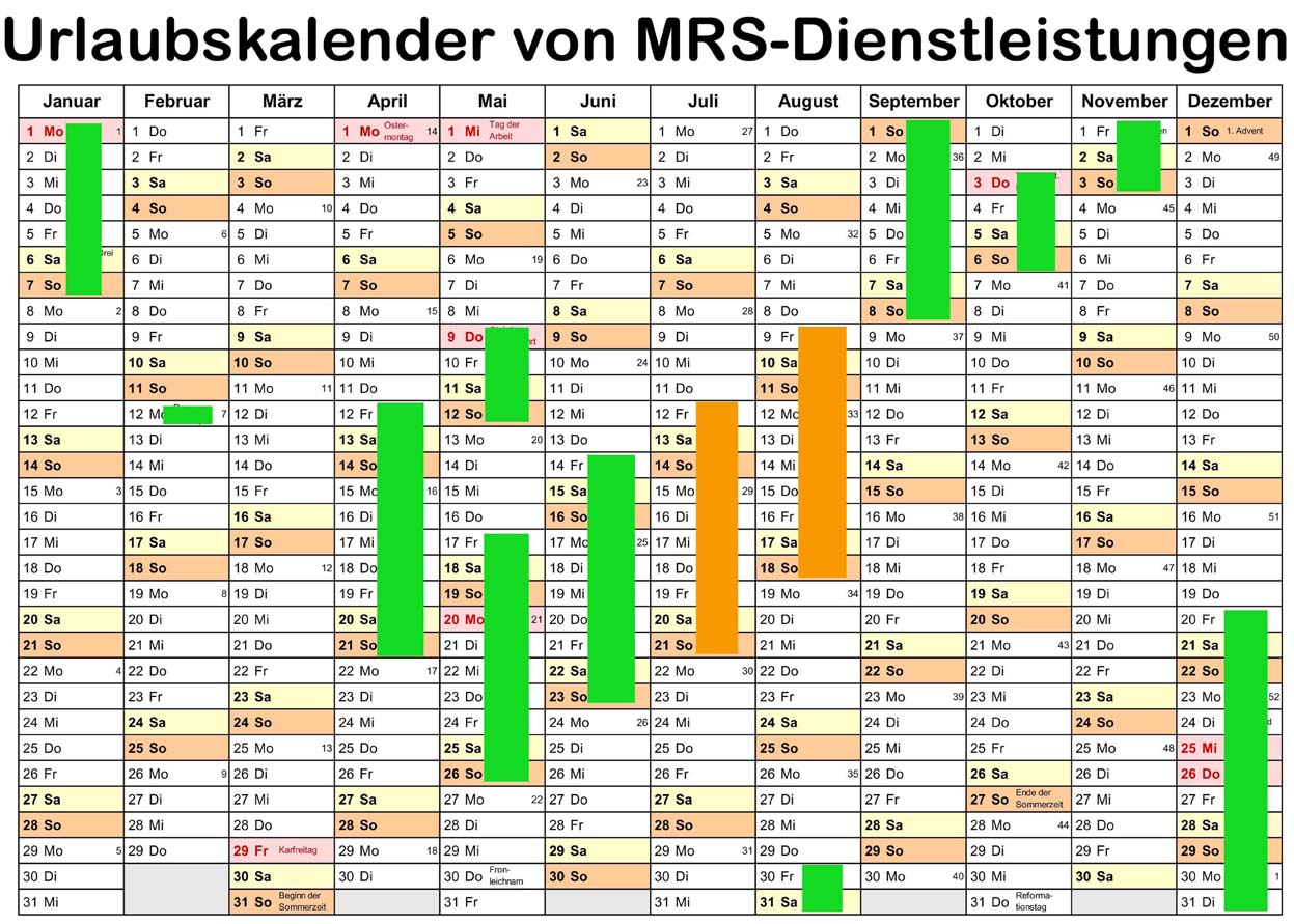 Urlaubskalender 2024