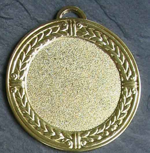 Fußball Medaille 50 mm gold komplett Halsband Emblem 