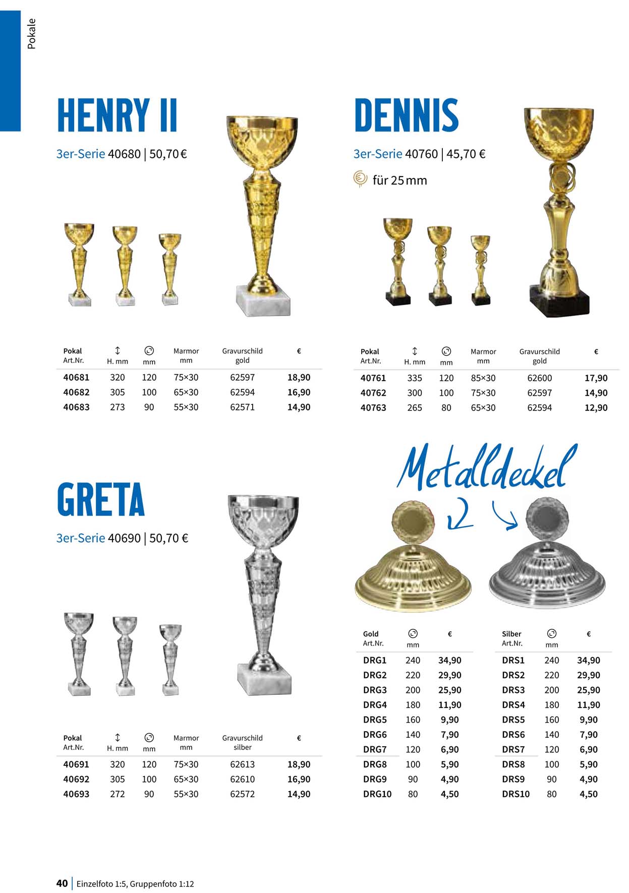 Pokal, Pokale, Pokalserien,