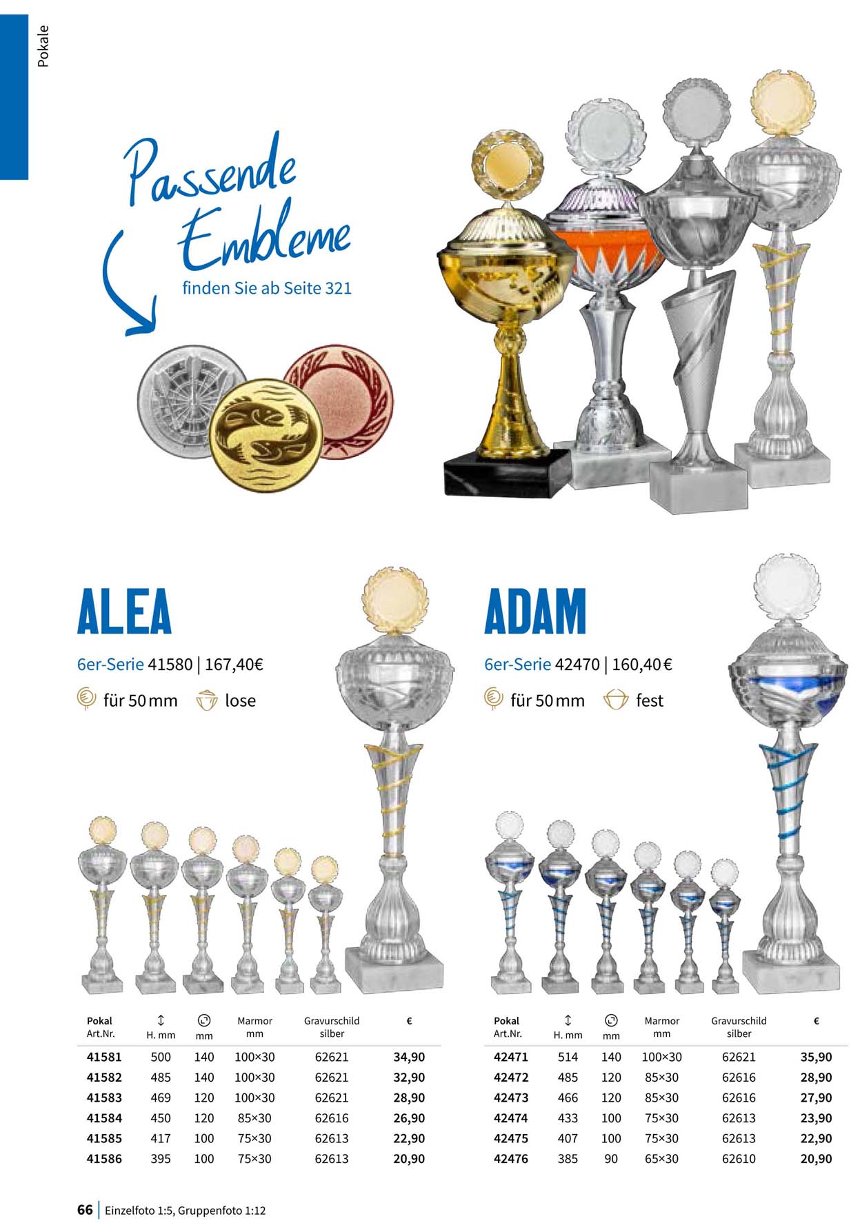 Pokal, Pokale, Pokalserien,