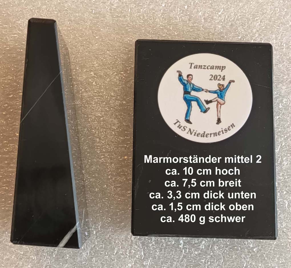 Marmorstnder schwarz
